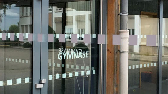 Bande de sécurité vitrage
